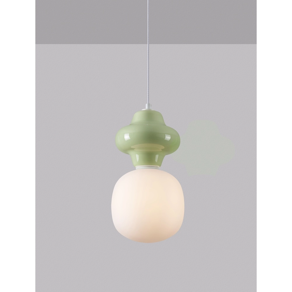 Pendant lamp Clio S light green ceramic