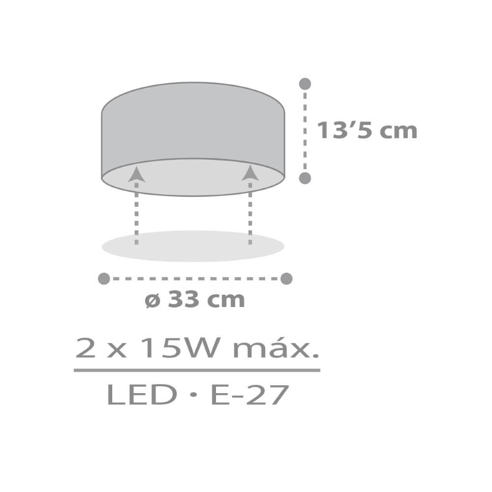 Children's ceiling lamp Color Light Ø 33cm - grey Dalber 8420406003207