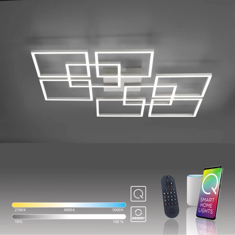 Modern ceiling lamp Q-Inigo square Paul Neuhaus 4012248358108