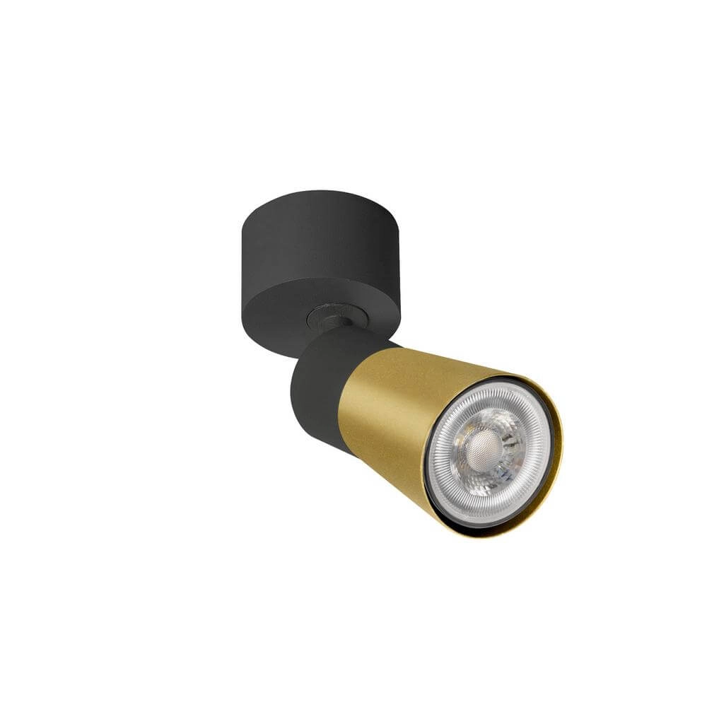 Surface-mounted spot Puri 2.0 Cone black-gold single SLV 4024163294379