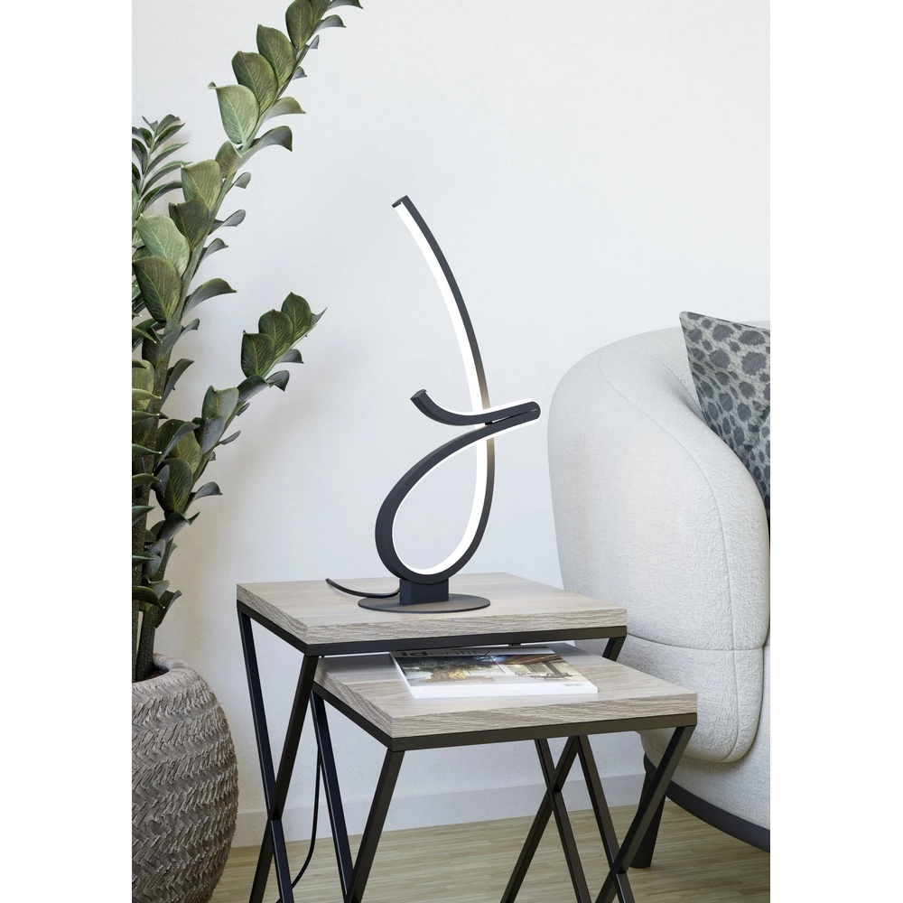Designer LED table lamp Cardoncito Black Eglo 9008606368143
