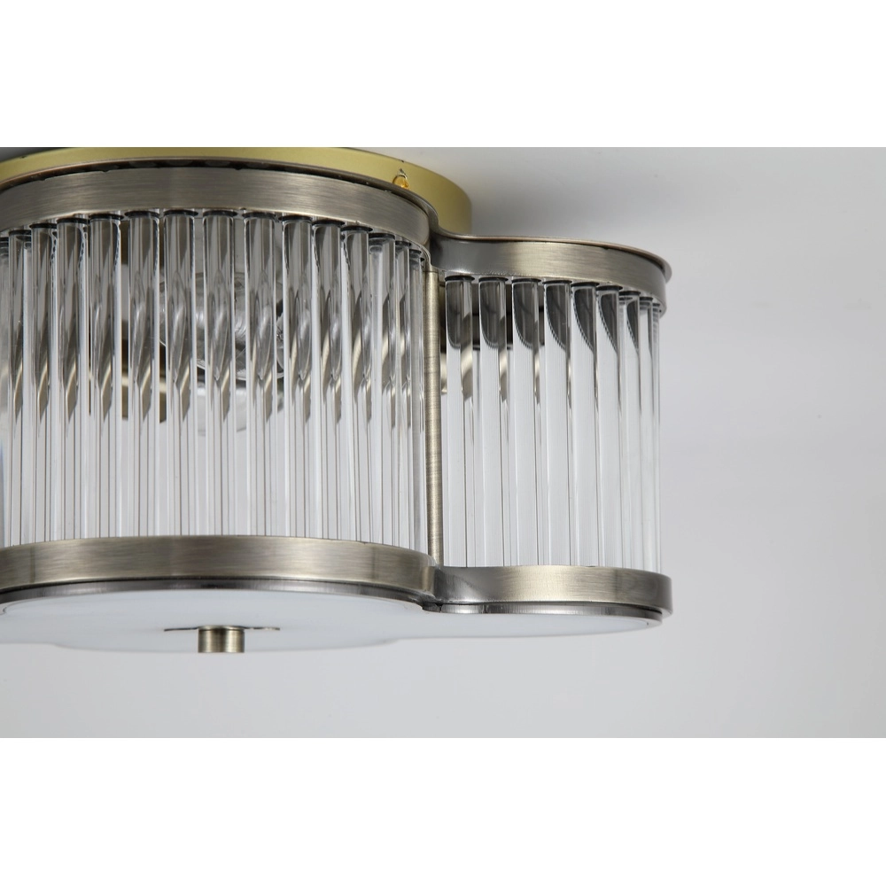 Ceiling lamp Lotus antique brass Ø 32cm Searchlight 5053423302133