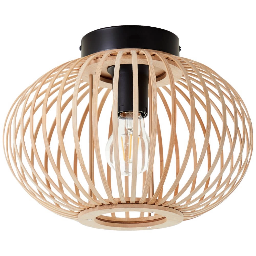 Wooden ceiling lamp Enca Ø 30cm Brilliant 4004353428456