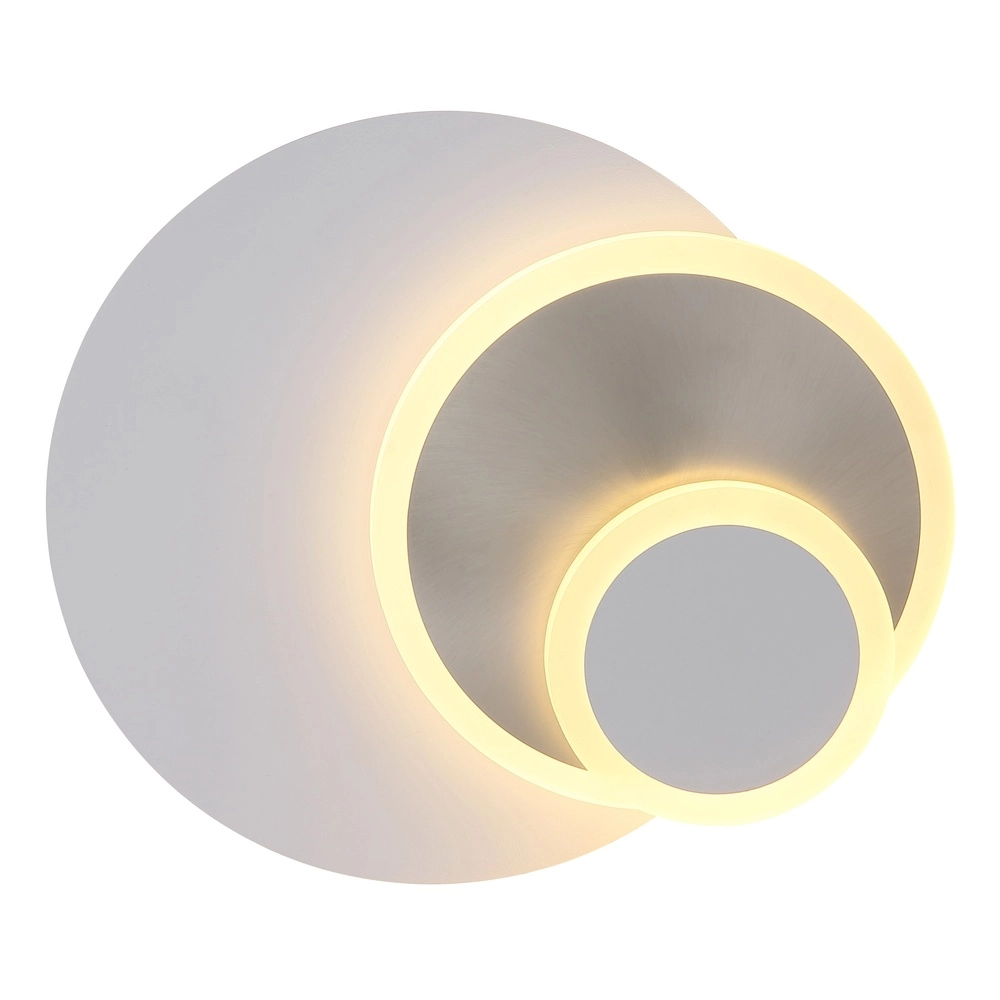 White wall lamp Odonell with wood Globo 9007371569410