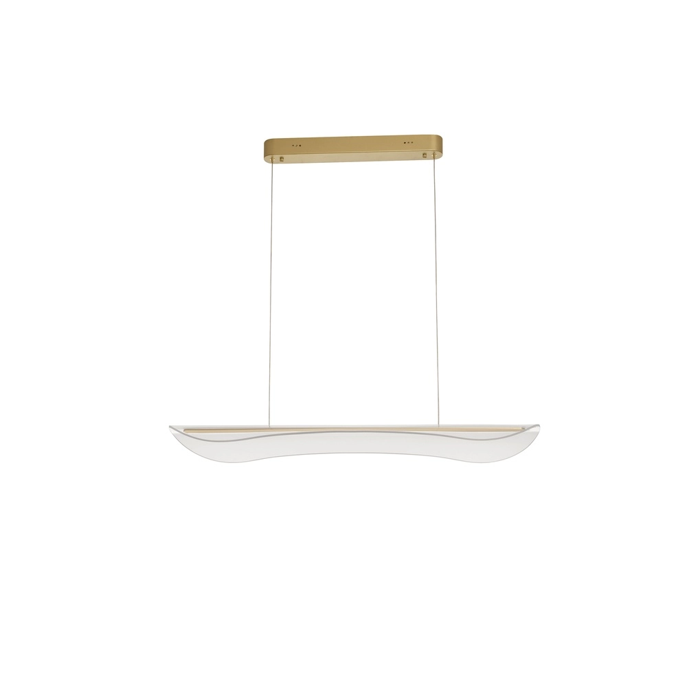 Pendant lamp Agos gold with plastic narrow Lyora 5212017439345