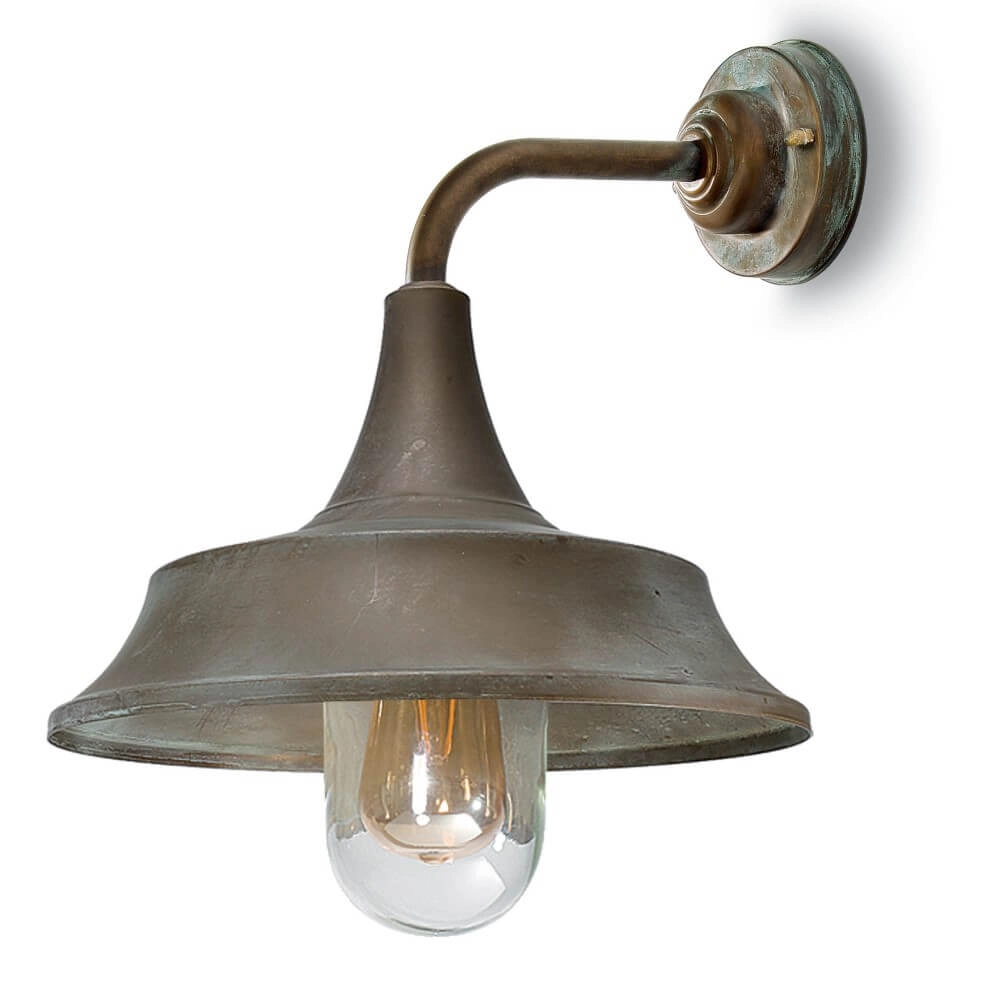 Sleek outdoor lamp Atelier aged brass