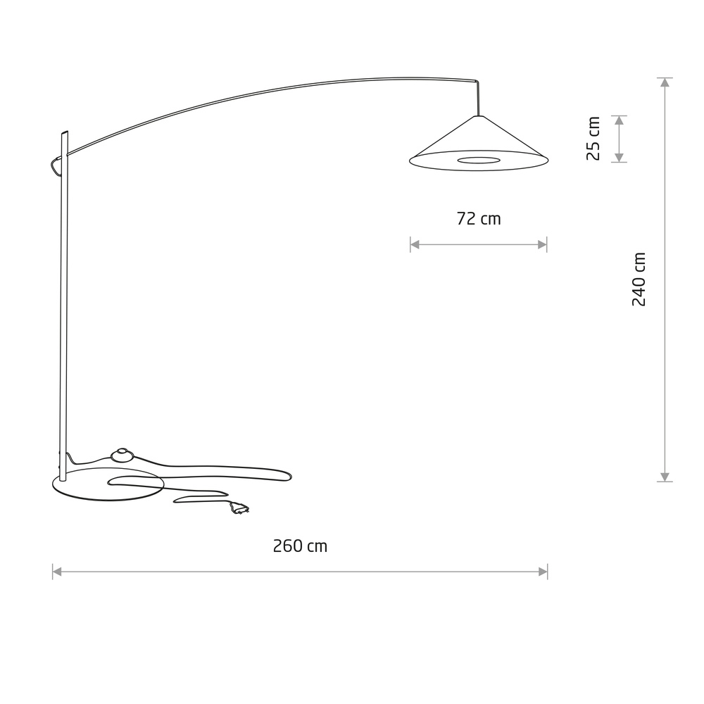 Floor lamp Poise sand brown Ø 72cm Lyora 5903139116862