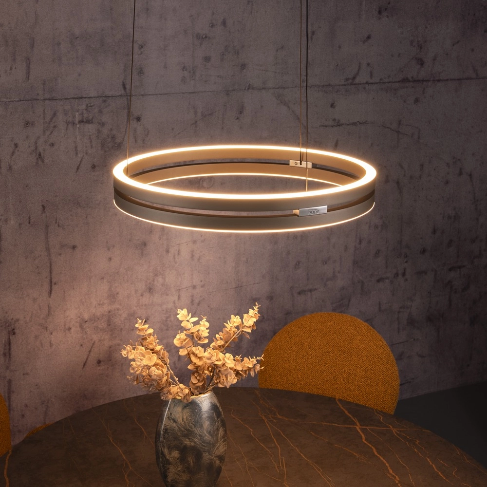 Office pendant lamp Pure E-Loop bronce - Ø 50cm Paul Neuhaus 4012248398357