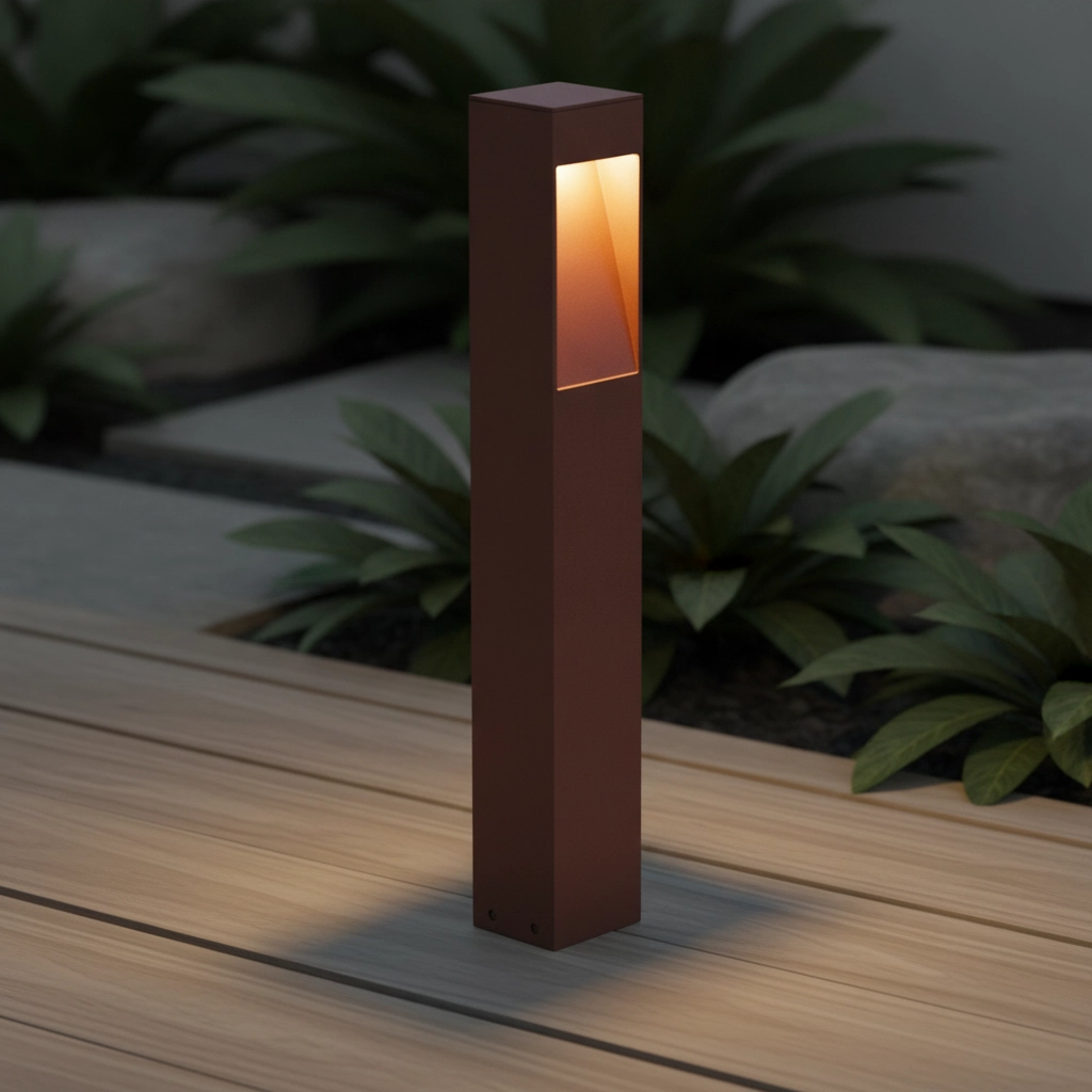 Garden lamp Maddi rust brown 60cm