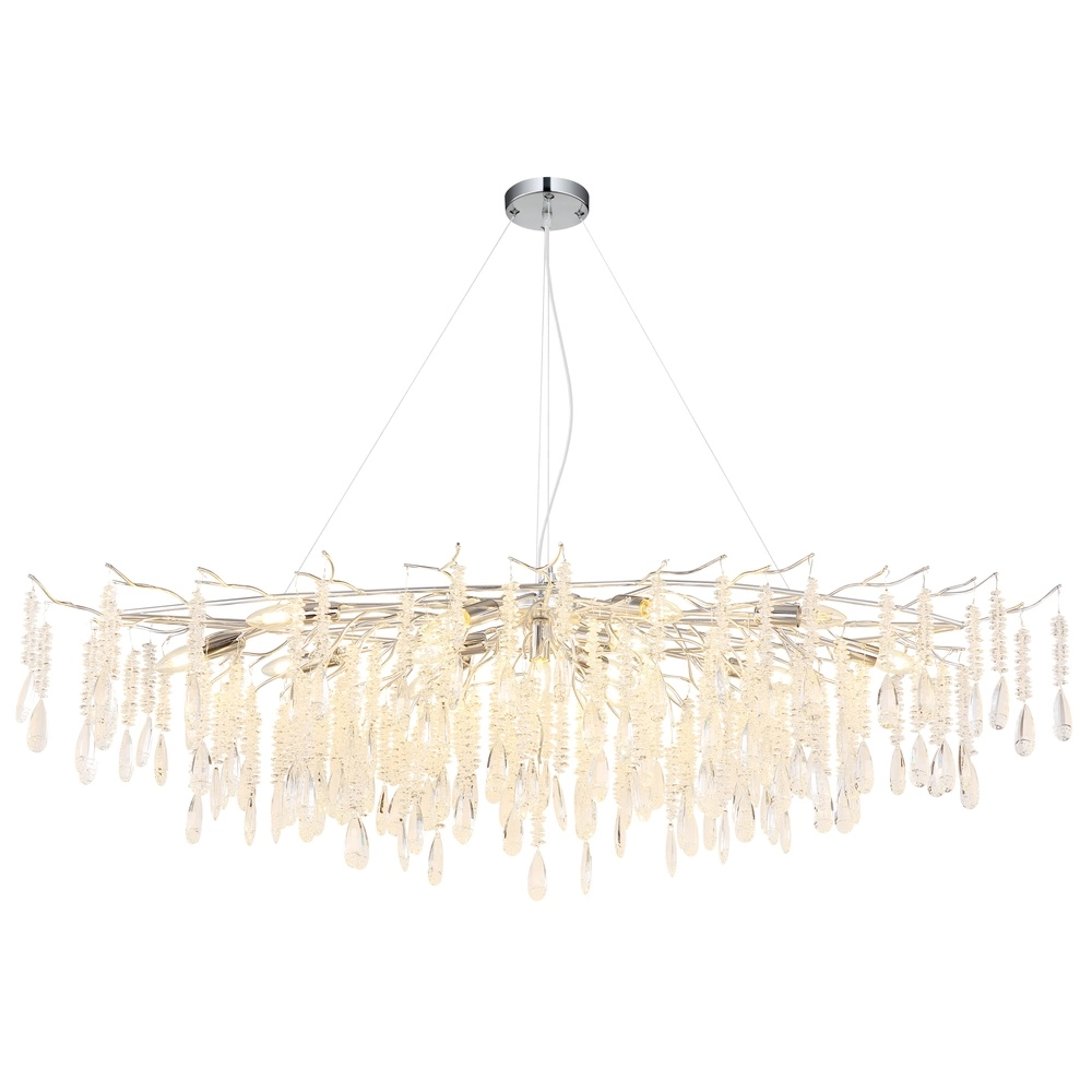 Pendant lamp Kinga silver grey 150cm Globo 9007371575992