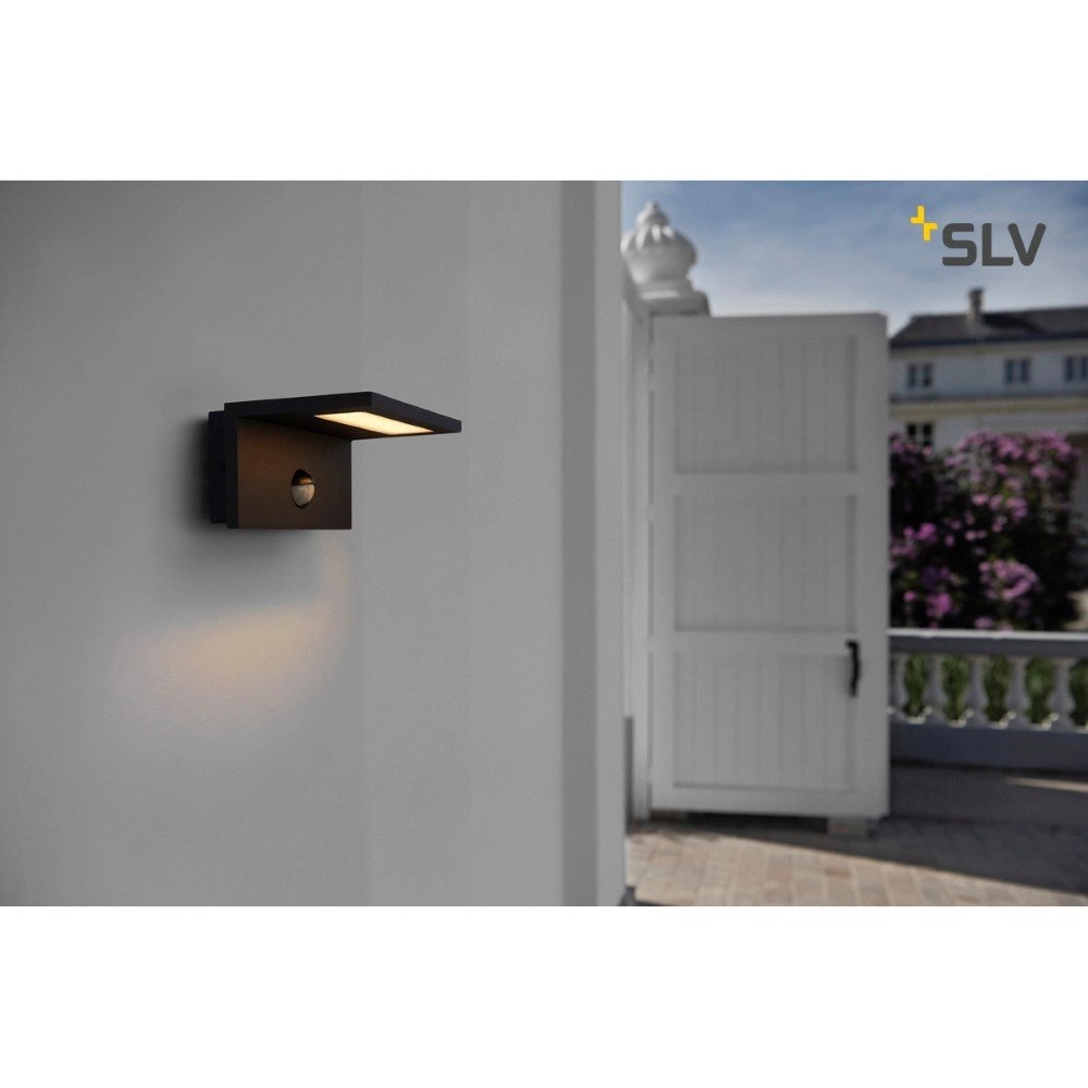 Wall lamp Led Sensor with motion sensor black SLV 4024163221986