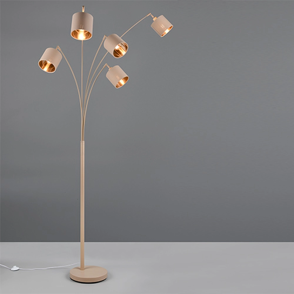 Floor lamp Tommy 5-light sand brown Trio 4017807714210