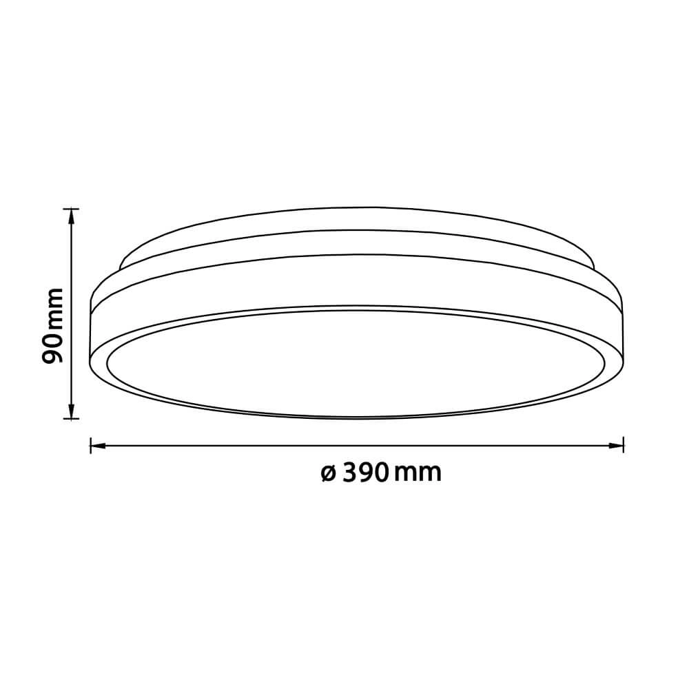 Ceiling lamp Brodsky Ø 39cm white with wood Brilliant 4004353411304
