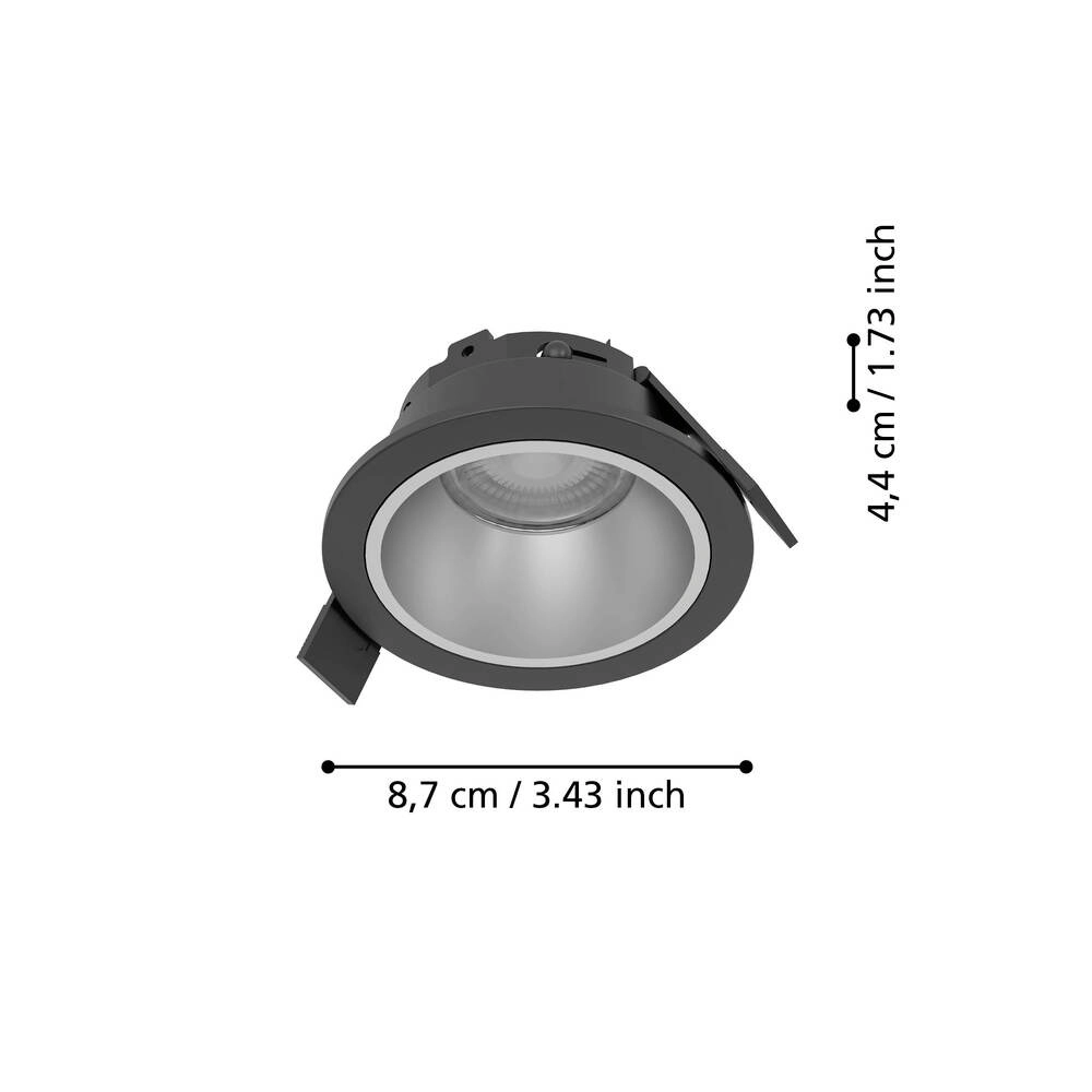Recessed spotlight Yebra black Eglo 9008606359011