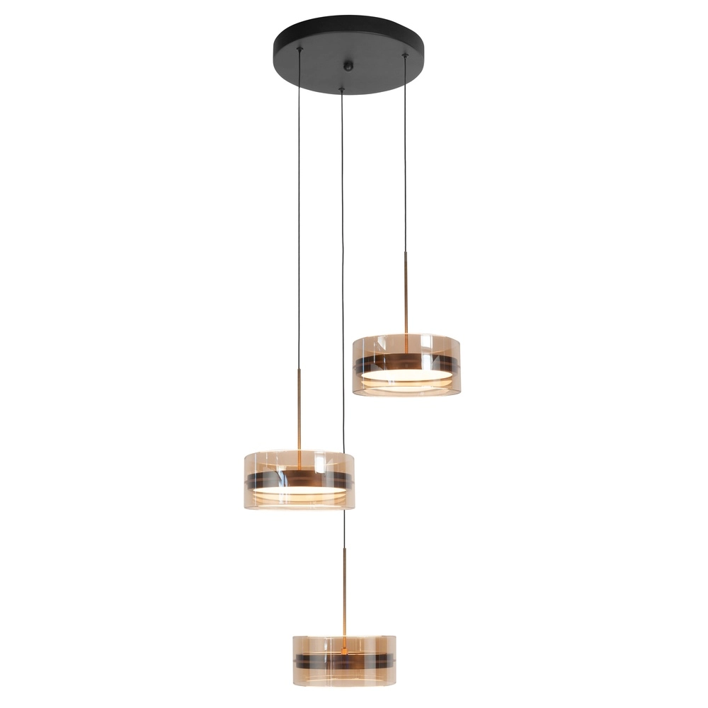 Pendant lamp Enzo 3-light round