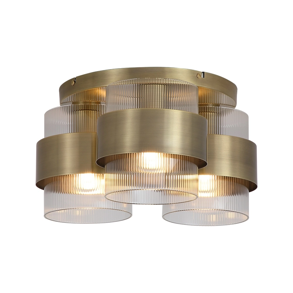 Ceiling lamp Royal 3-light antique brass