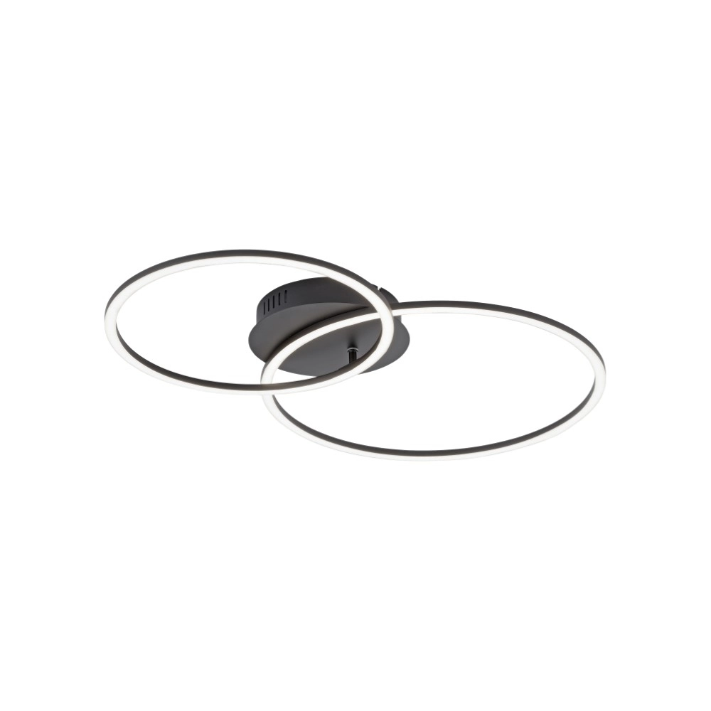 Modern ceiling lamp Ivanka 2-ring black
