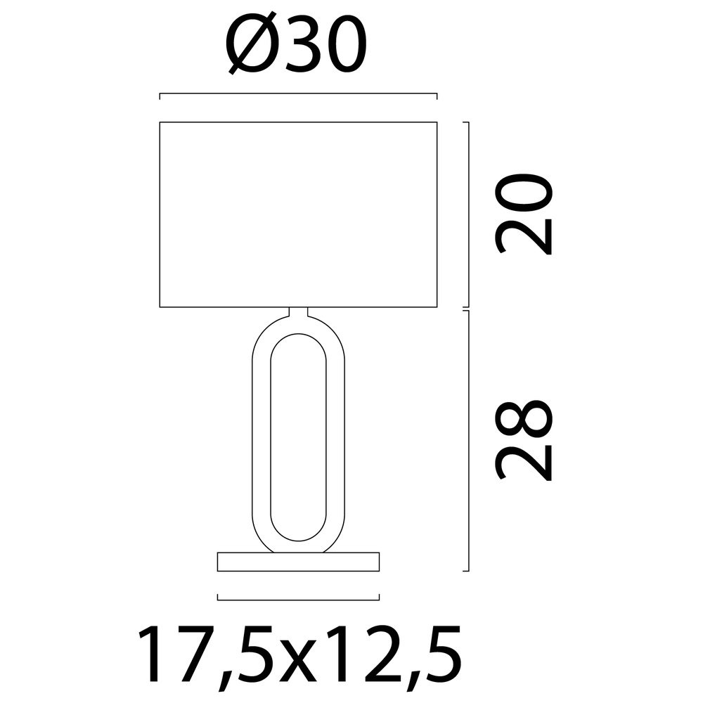 Table lamp Sino Loop 39cm light wood Masterlight