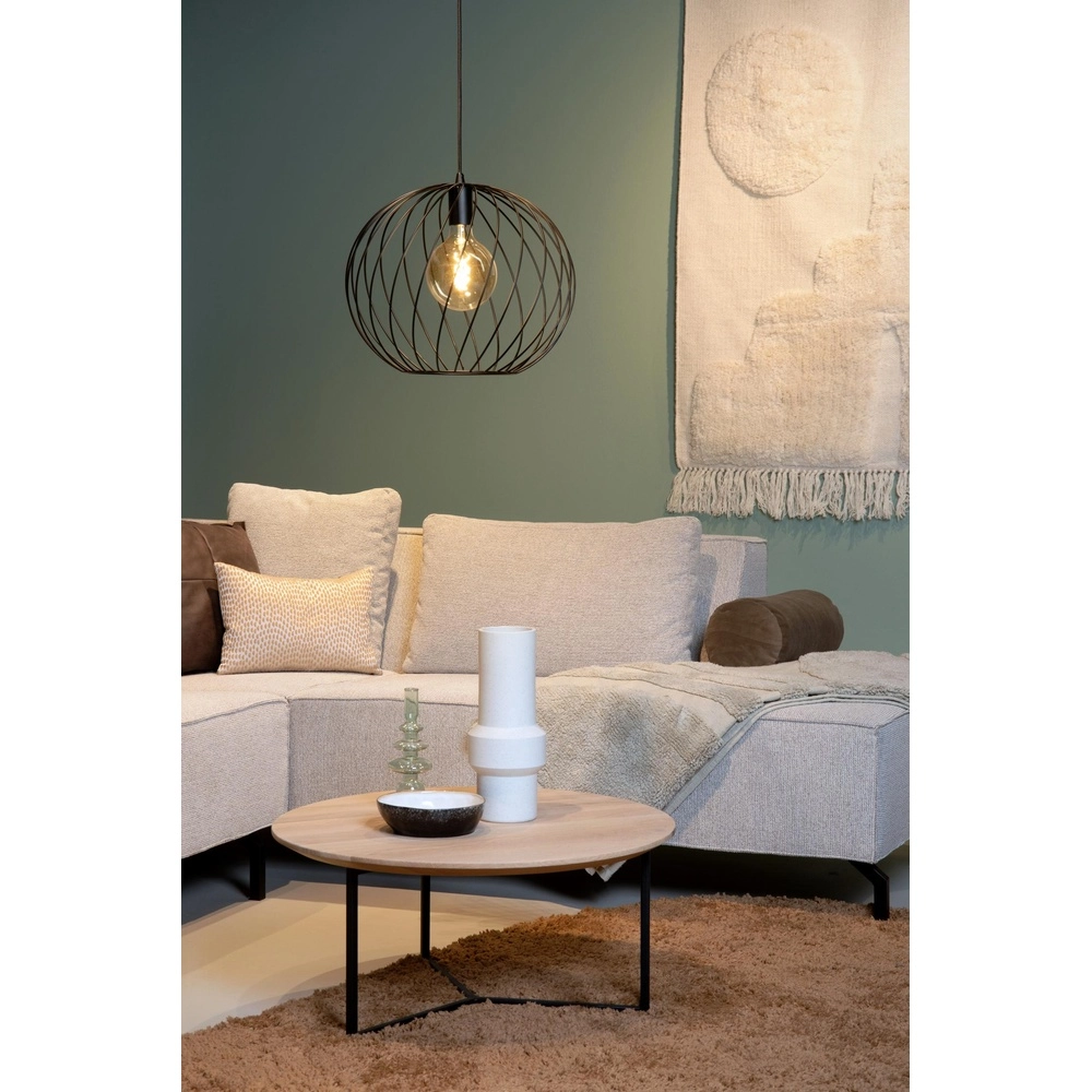 Pendant lamp Danza Ø 40cm black Lucide 5411212211538
