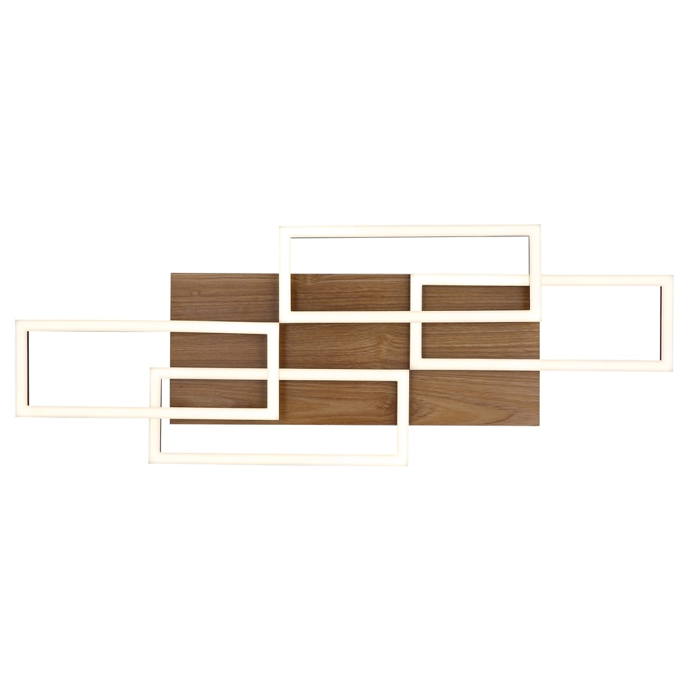 Design ceiling lamp Jeffry black with wood Globo 9007371533824