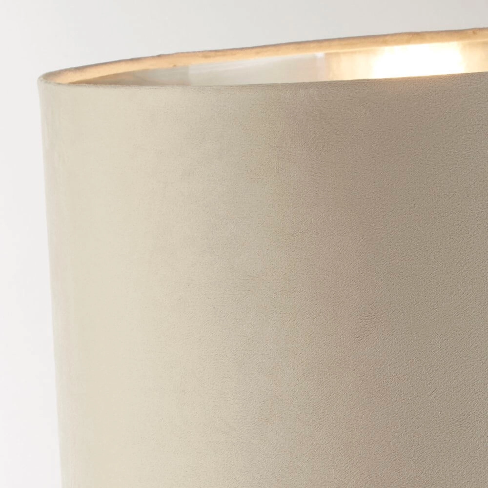 Table lamp chrome Whitby with taupe hood Searchlight 5053423257662