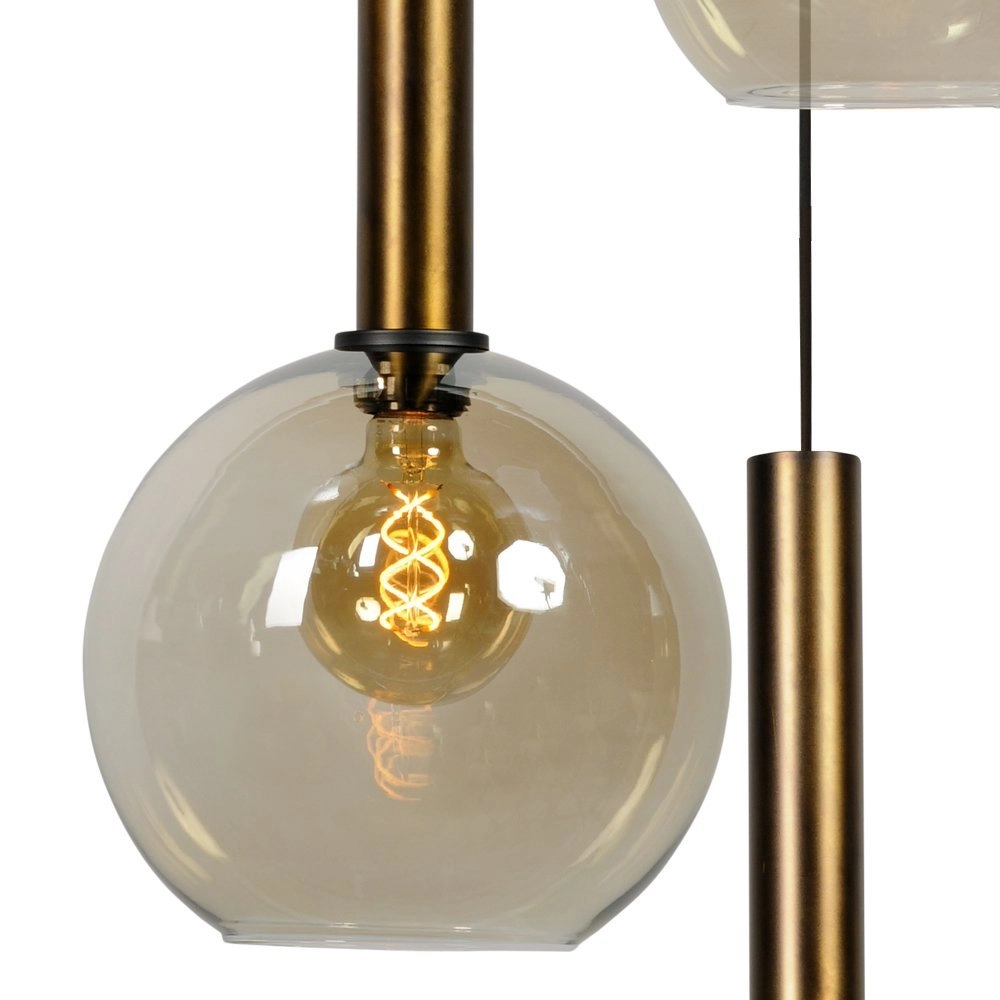 Black hanging lamp Bella 5 lights with gold Masterlight 8718121253527