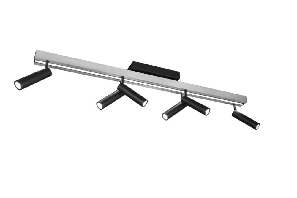 6-light LED spot Zeno metal with black Trio 4017807627305