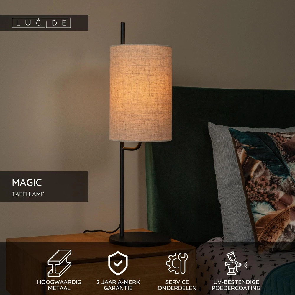Table lamp Magic Black Lucide 5411212680075