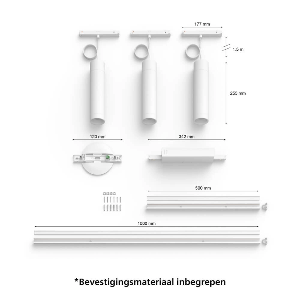 Hue Perifo - White and color set of 3 hanging lamps white Philips 8719514407749
