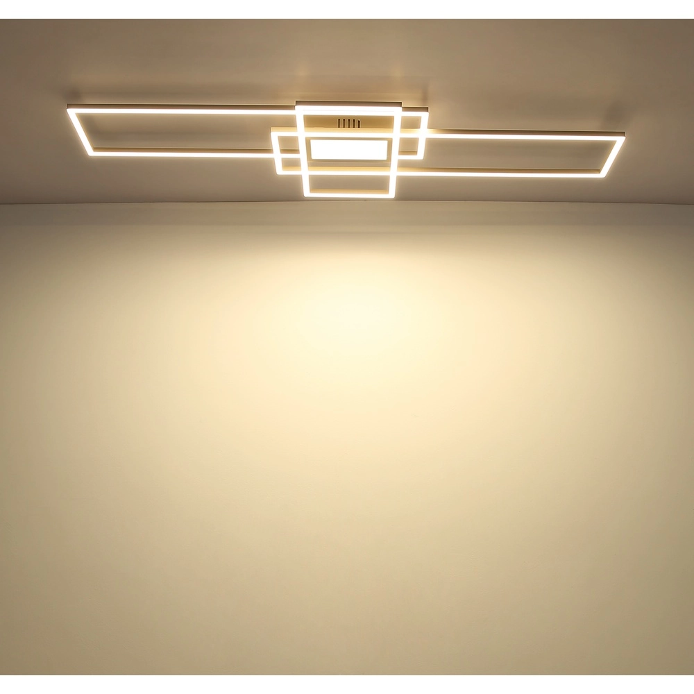 Sand brown ceiling lamp Saunders elongated Globo 9007371593354