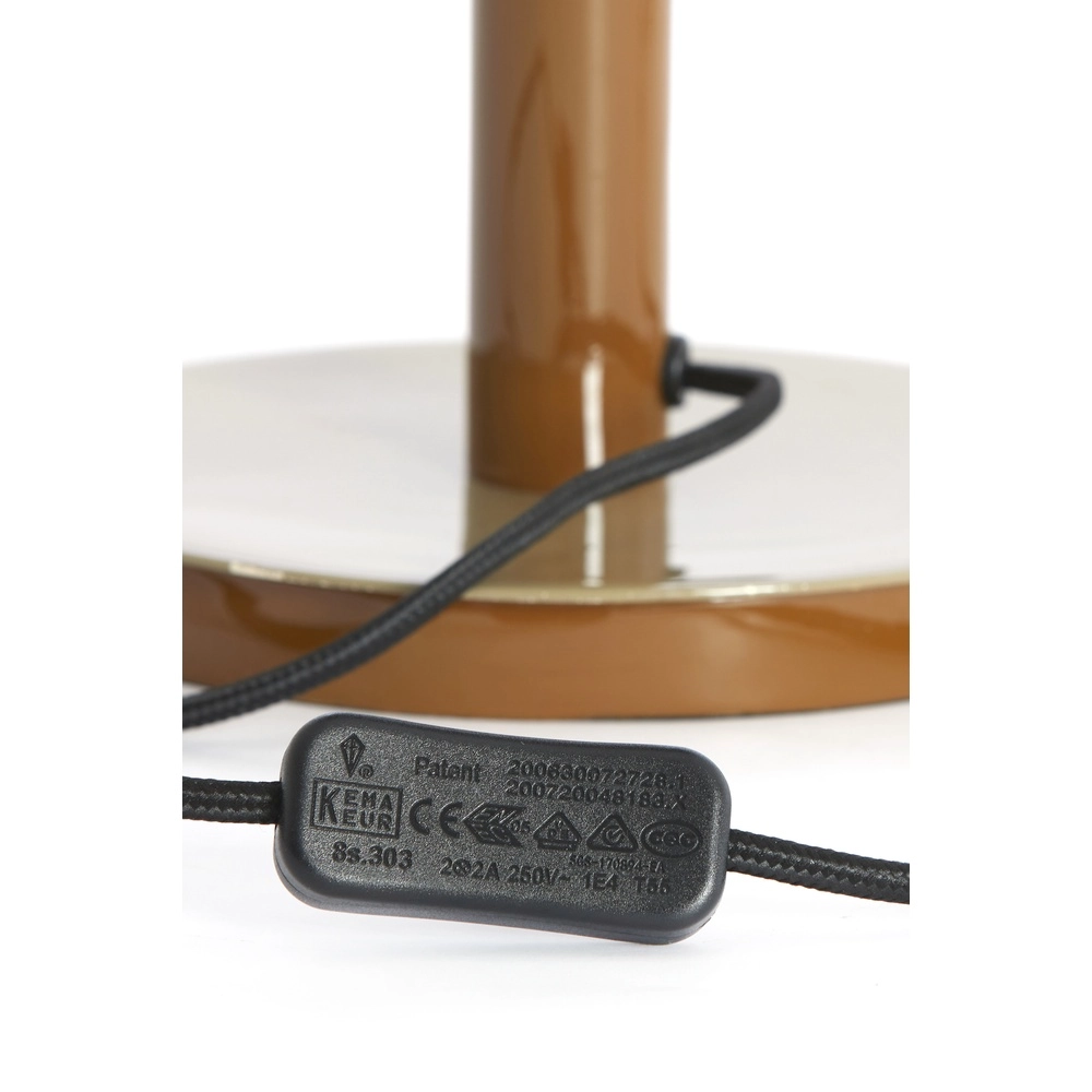 Desk lamp Marivet gloss sand and brown - Ø 30cm Light & Living 8717807816247