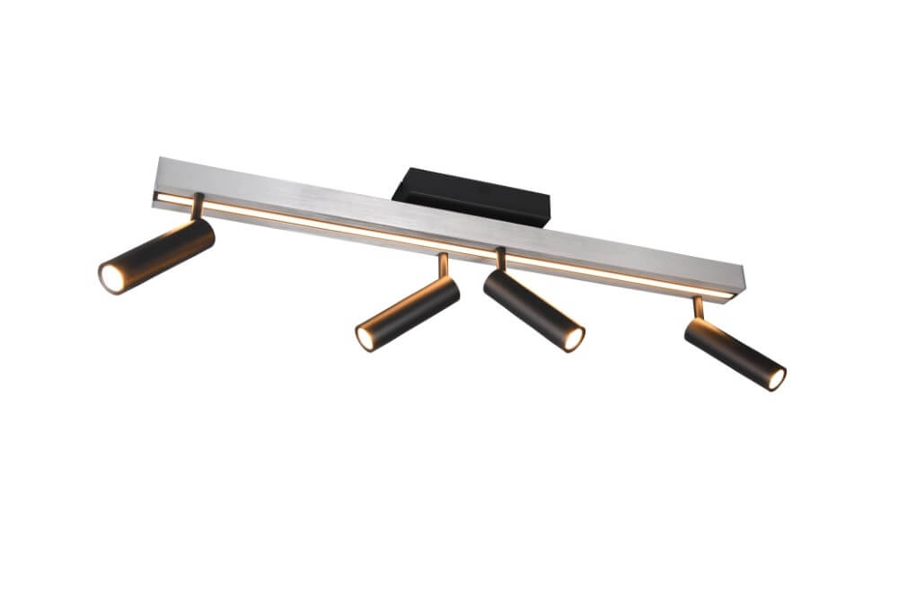 4-light LED spot Zeno metal with black Trio 4017807614619