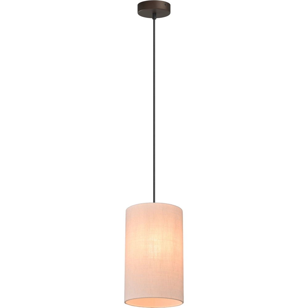 Pendant lamp Lisbourg Cocoa with off white cap