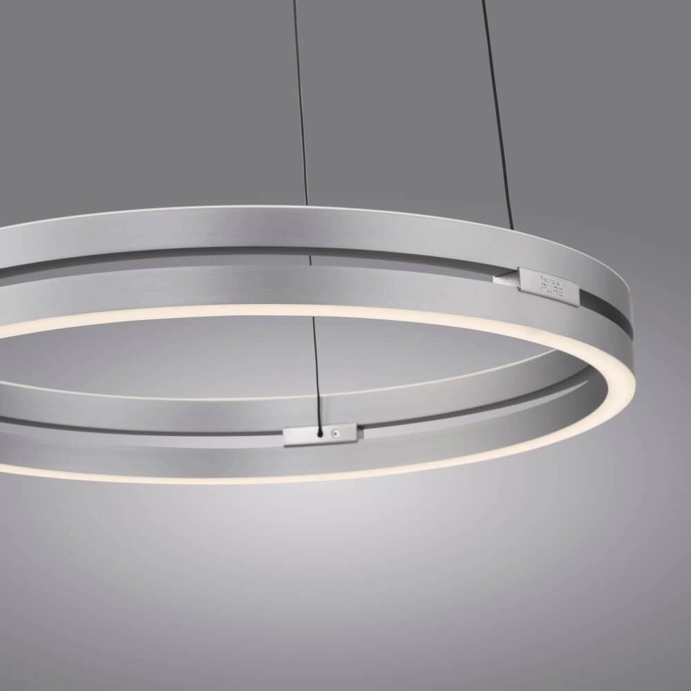 Sleek hanging lamp Pure E-Loop aluminum Paul Neuhaus 4012248372272
