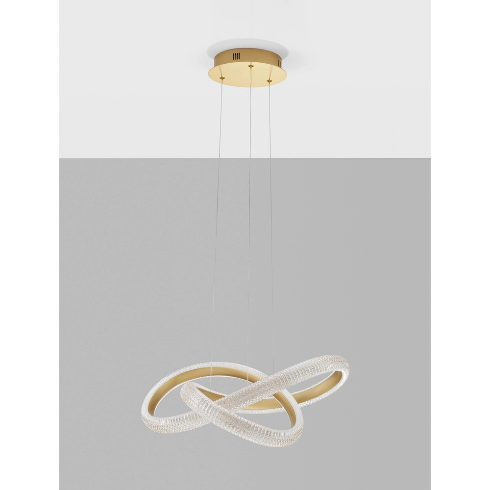 Pendant lamp Medora Curl gold 52.5cm Lyora 5212017433428