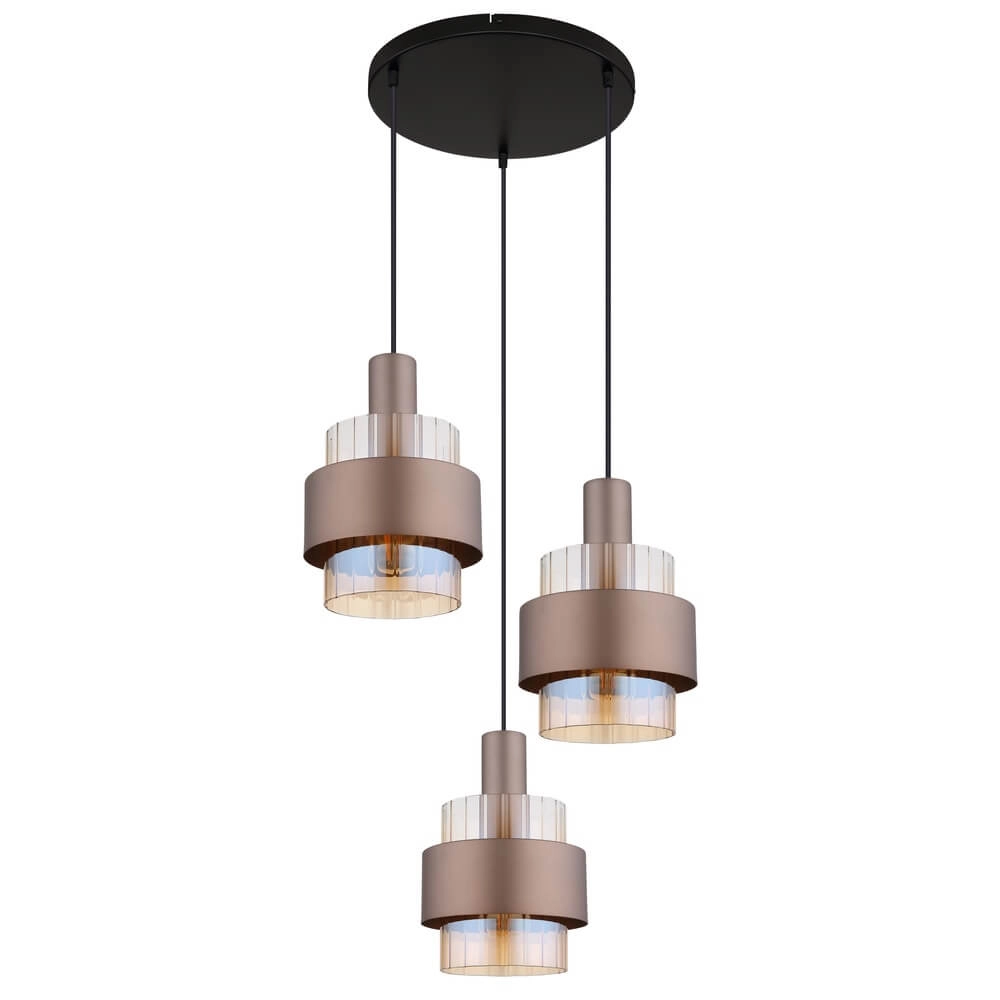 Pendant lamp Milley bronze Ø 45cm 3-lights Globo 9007371465675