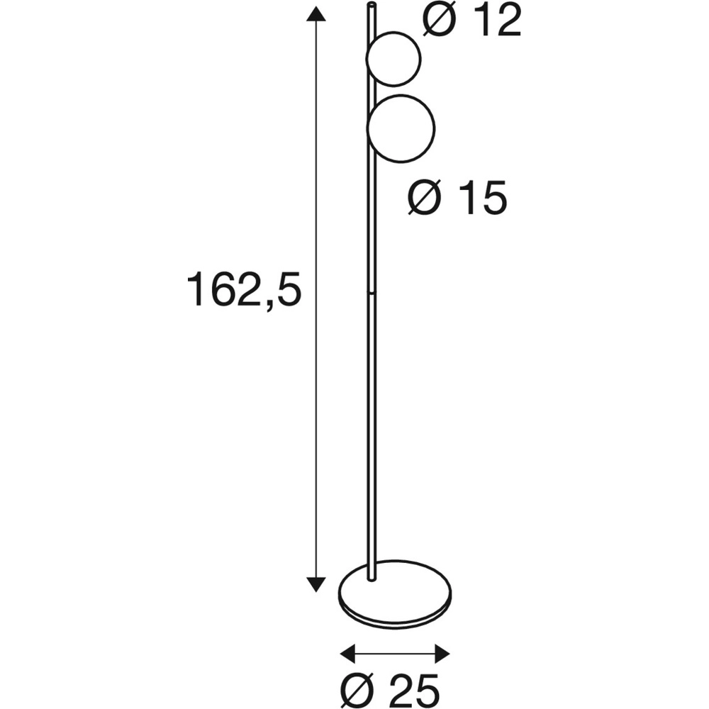Floor lamp Sun black with white spheres SLV 4024163305358