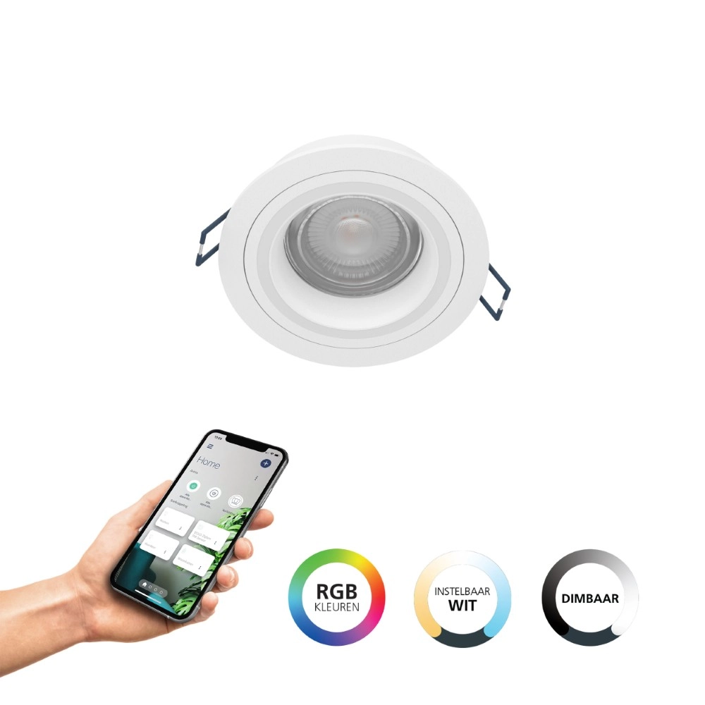 Zigbee recessed spot Carosso-Z white - round Eglo 9008606259823