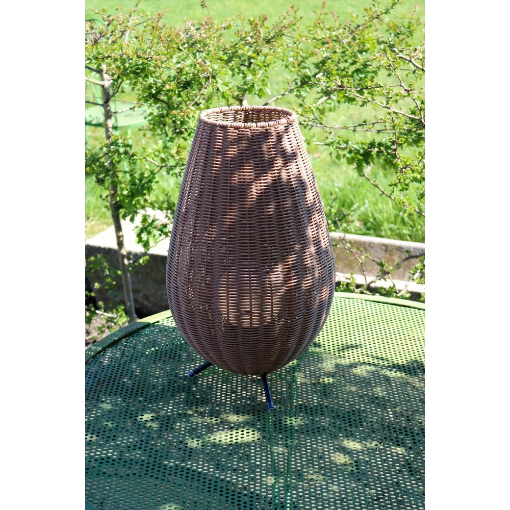 Table lamp rechargeable Colin Ip44 Rattan Lucide 5411212031853