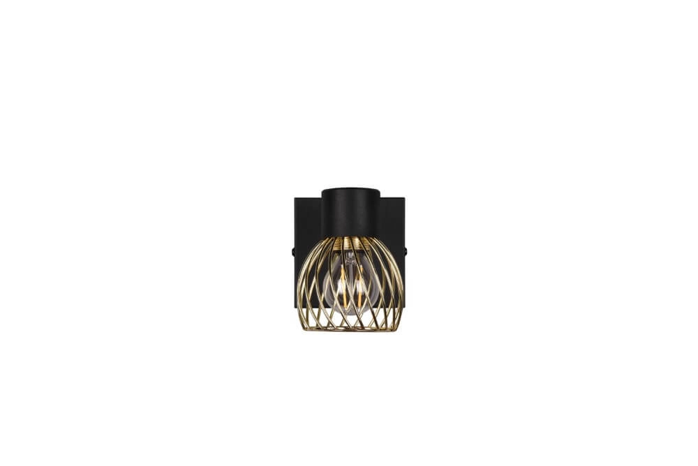 Design wall lamp Ardon black with gold Trio 4017807560886