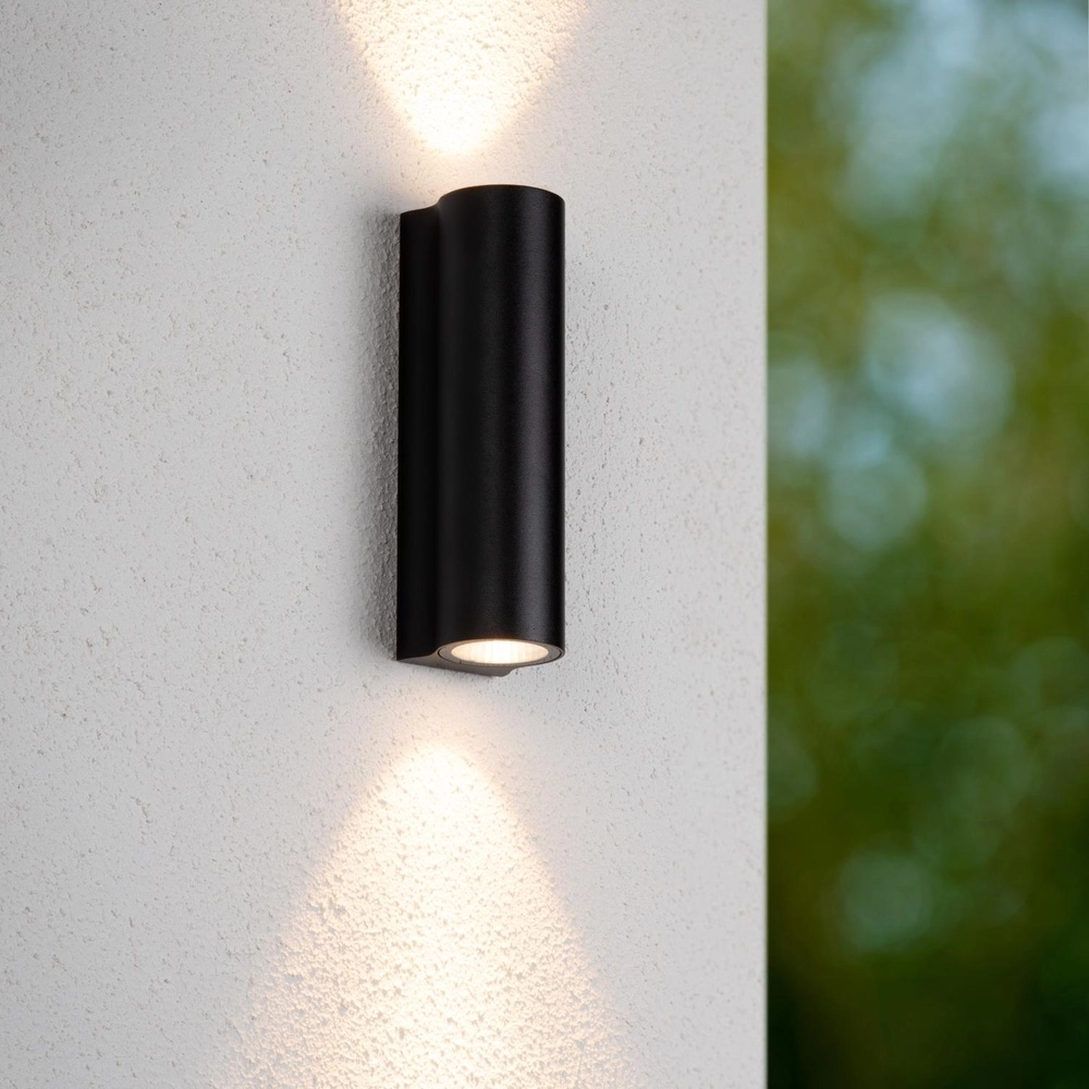 Design wall lamp Akra up and down black IP54 Lucide 5411212334046