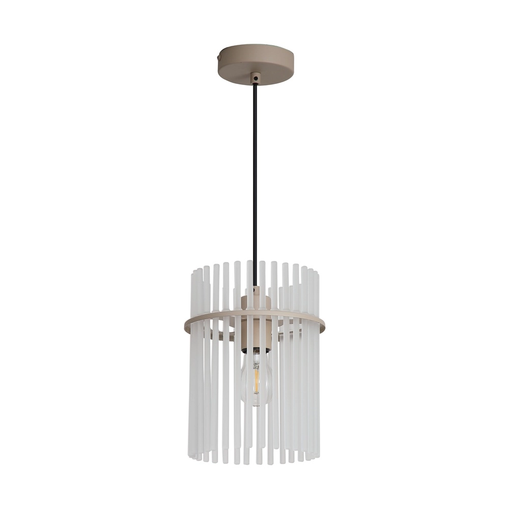 Pendant lamp Swizzle 1-light sand brown Ø 20cm