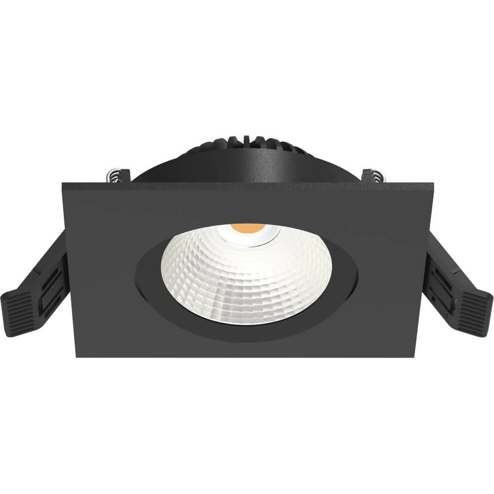 Square recessed spotlight Dublin black