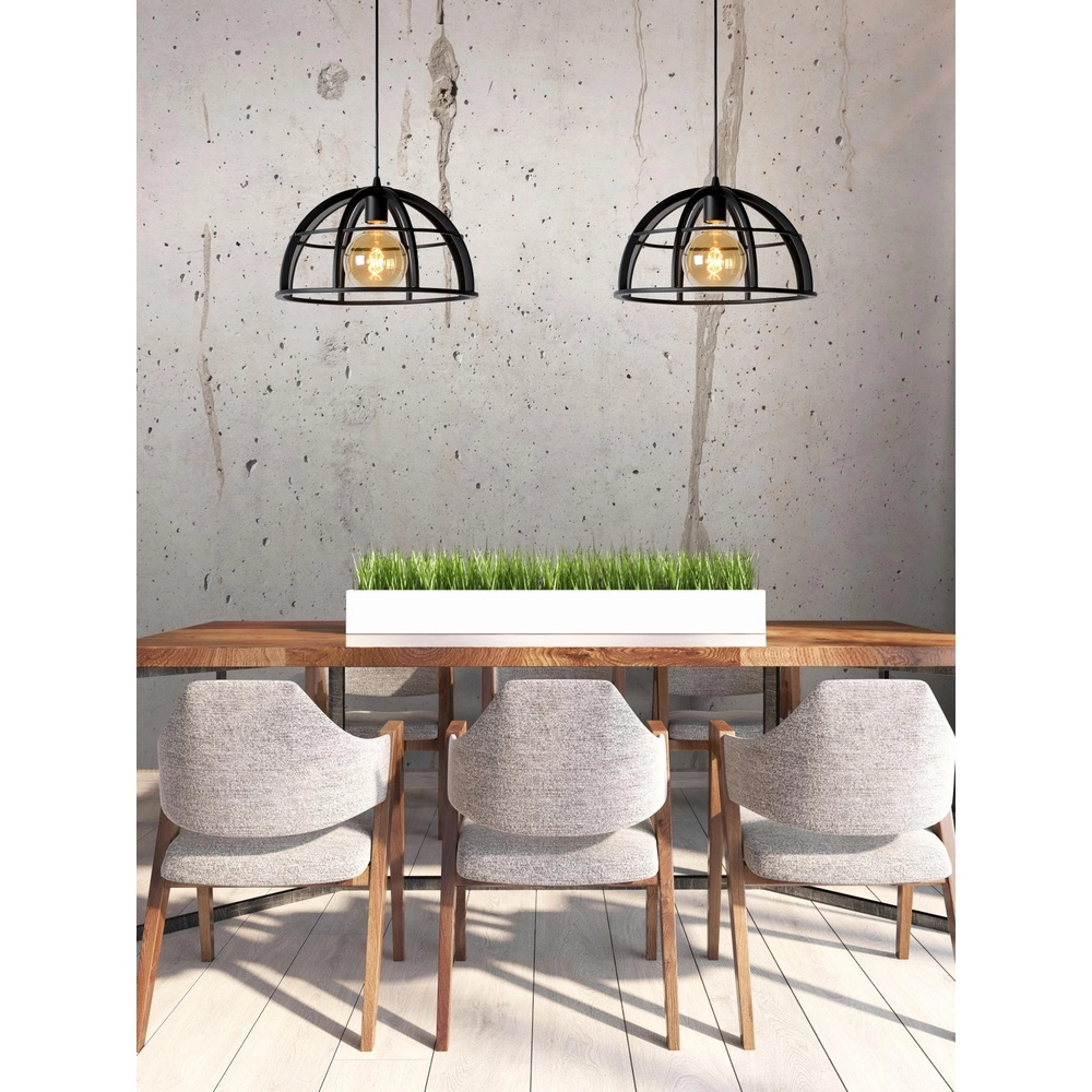 2-light pendant lamp Dikra Industrial Black Lucide 5411212761019