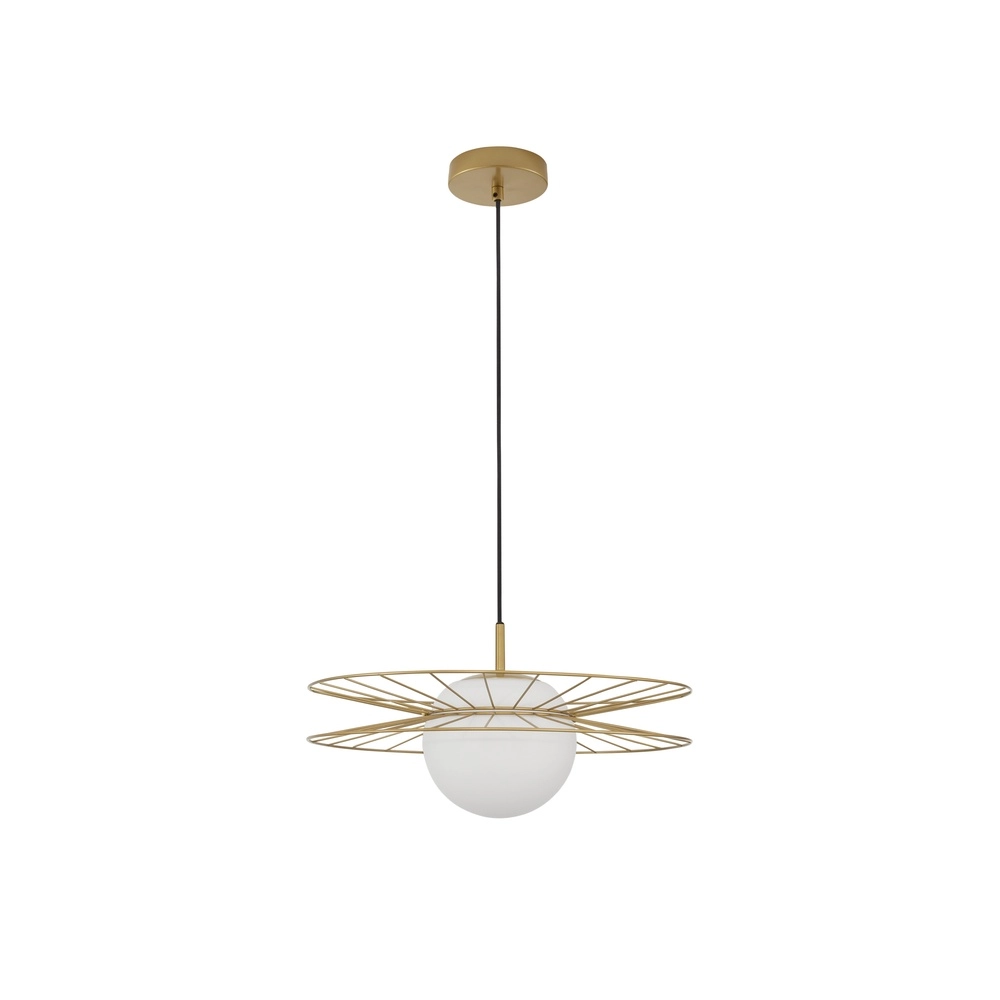 Golden pendant lamp Ellery Ø 45cm Lyora 5212017435286