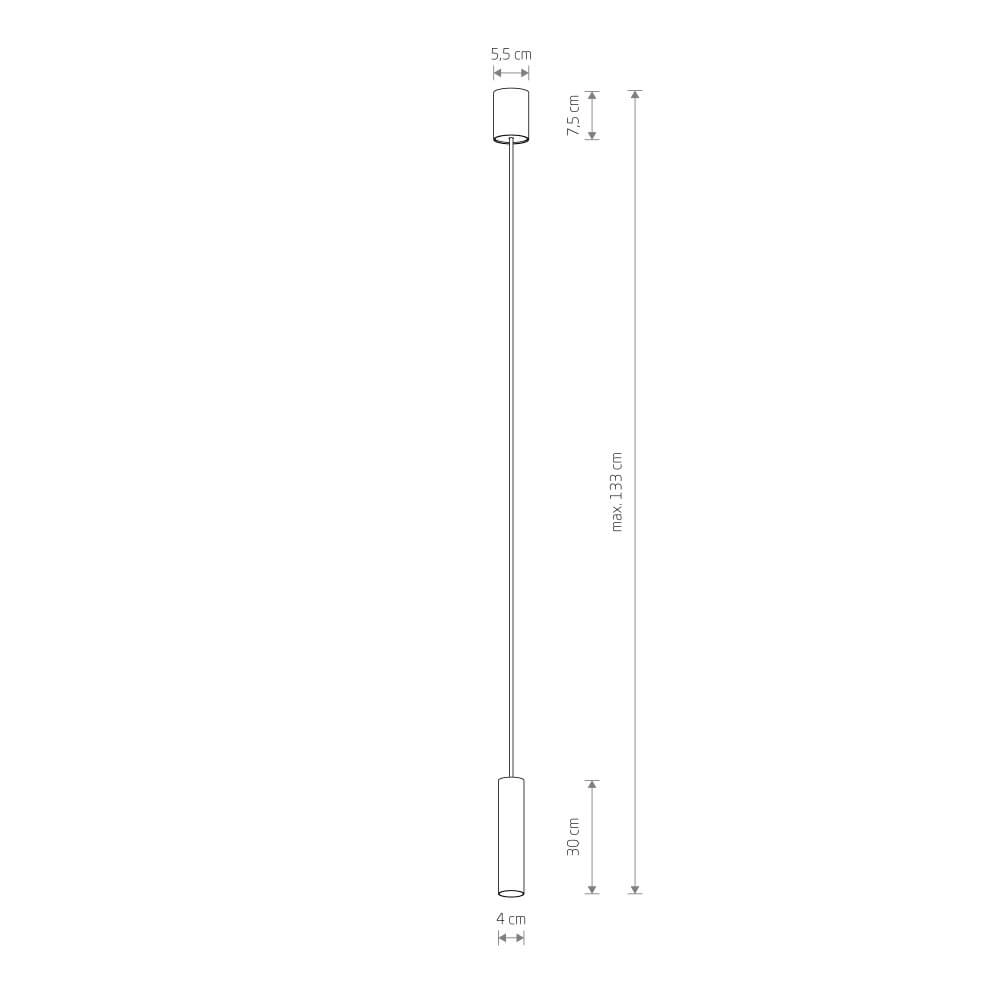 Narrow pendulum Fourty M light grey Lyora 5903139109024