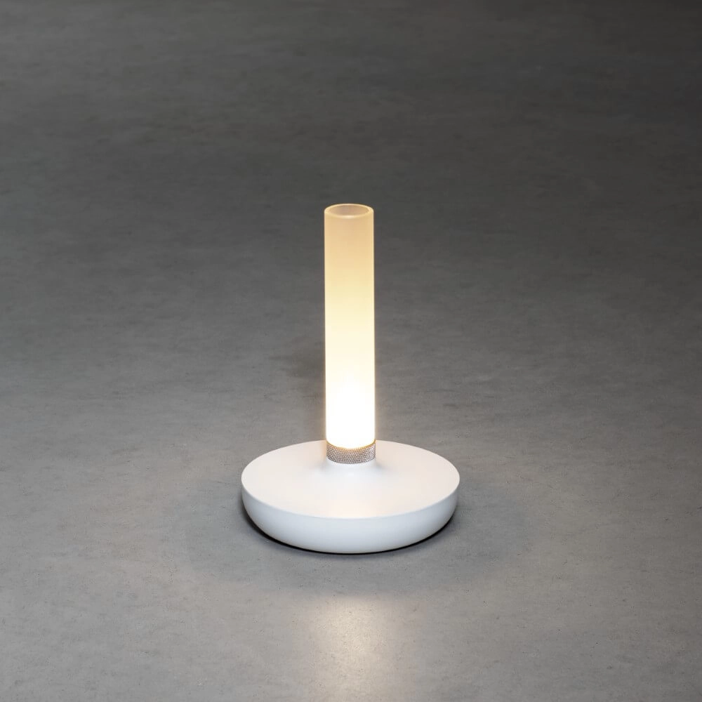 Rechargeable table lamp Biarritz white KonstSmide 7318308272535