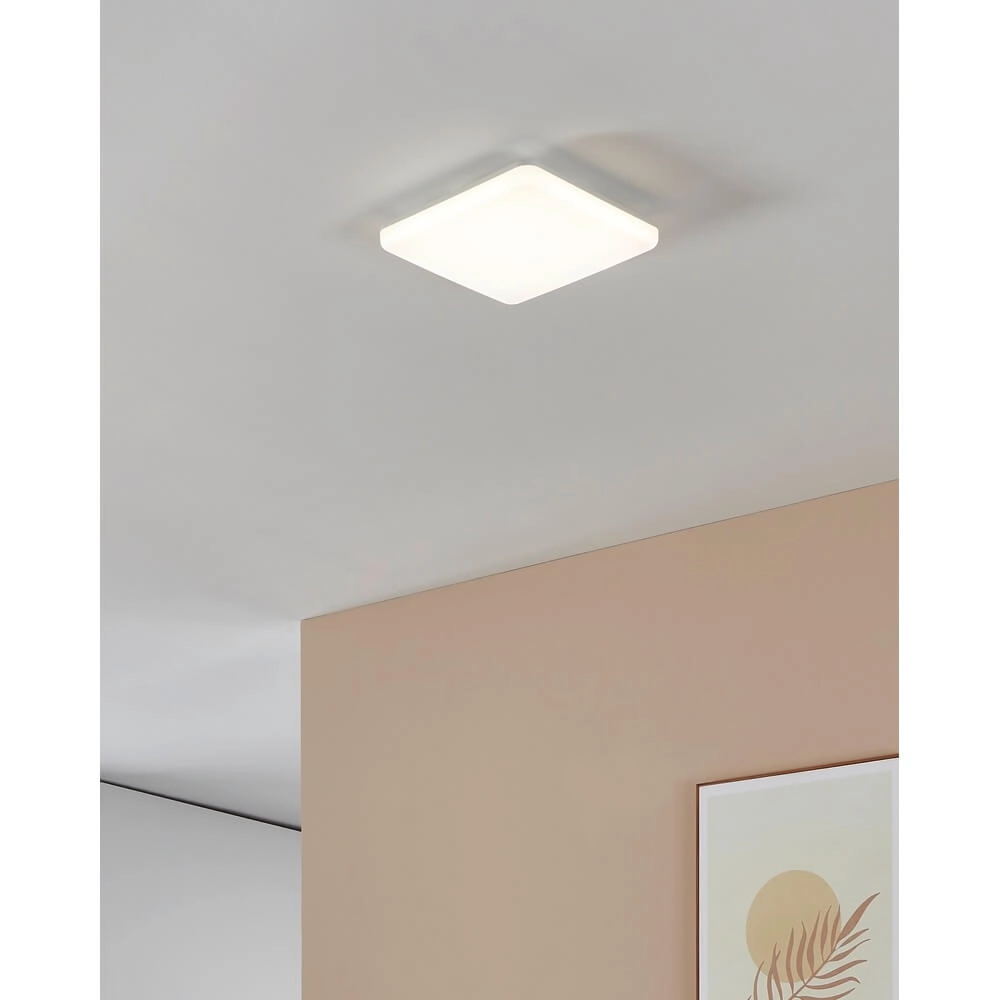 Square ceiling lamp Castagneto 26 x 26cm white Eglo 9008606313228