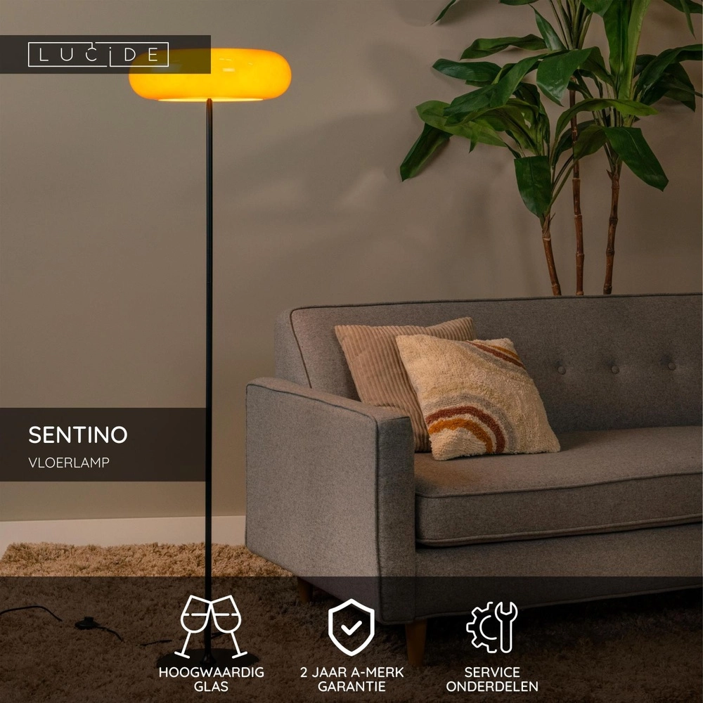 Floor lamp Sentino Ø 40cm orange Lucide 5411212106384
