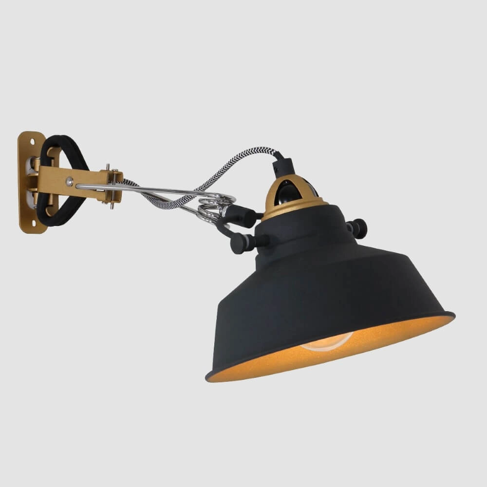 Wall lamp Mexlite black with gold Steinhauer 8712746114720
